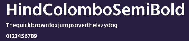 Hind Colombo SemiBold Preview