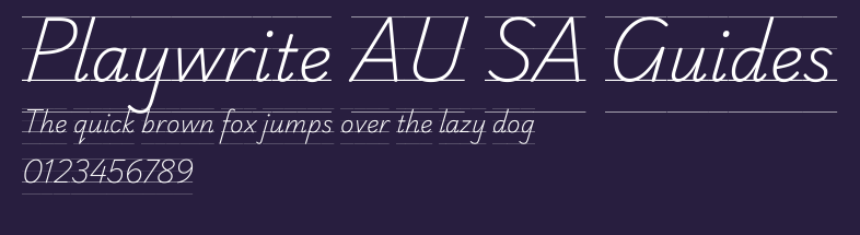 Playwrite AU SA Guides Preview