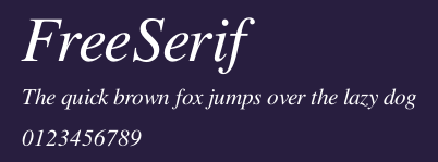FreeSerif Preview