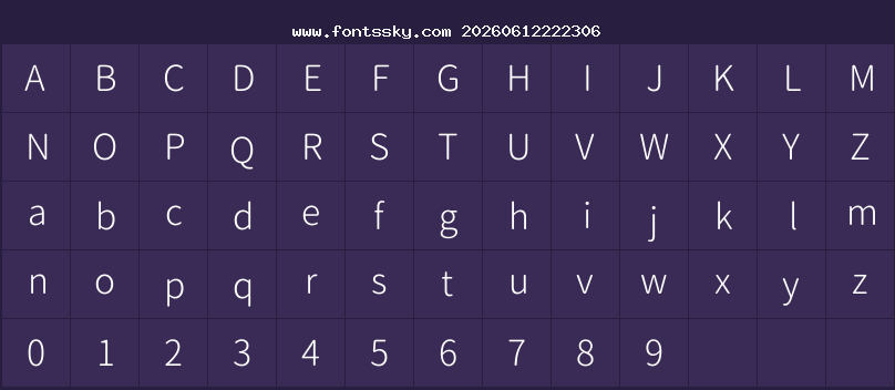 .HeitiUI TC Character Map