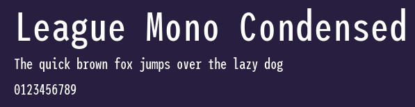 League Mono Condensed Preview