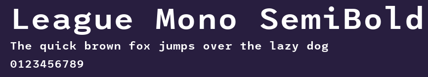 League Mono SemiBold Preview