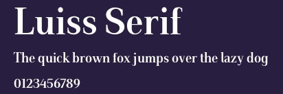 Luiss Serif Preview