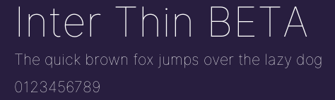 Inter Thin BETA Preview