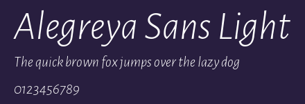 Alegreya Sans Light Preview