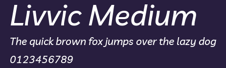 Livvic Medium Preview