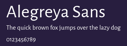 Alegreya Sans Preview