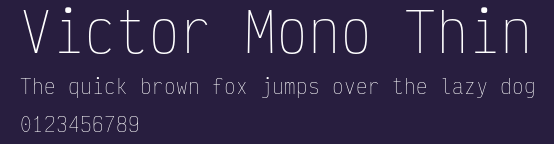 Victor Mono Thin Preview