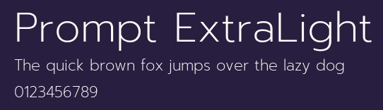 Prompt ExtraLight Preview