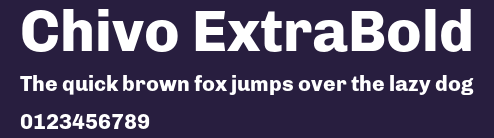 Chivo ExtraBold Preview