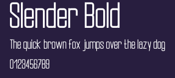Slender Bold Preview