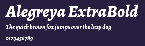Alegreya ExtraBold Preview