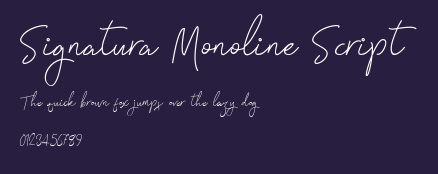 Signatura Monoline Script Preview