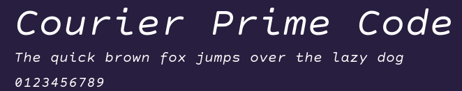 Courier Prime Code Preview