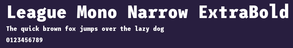 League Mono Narrow ExtraBold Preview