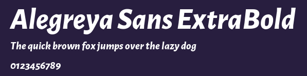 Alegreya Sans ExtraBold Preview