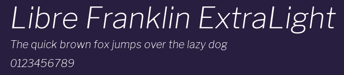 Libre Franklin ExtraLight Preview
