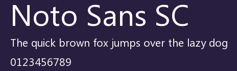 Noto Sans SC Preview