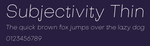 Subjectivity Thin Preview