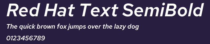 Red Hat Text SemiBold Preview