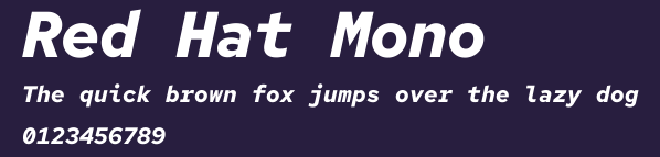 Red Hat Mono Preview