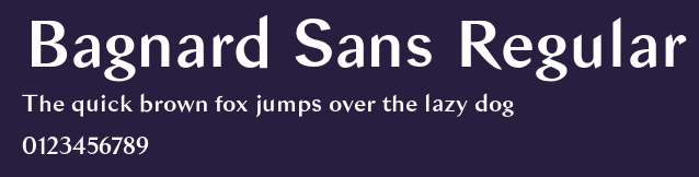 Bagnard Sans Regular Preview