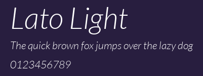 Lato Light Preview