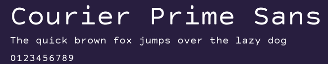 Courier Prime Sans Preview