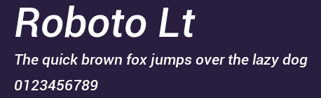 Roboto Lt Preview