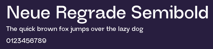 Neue Regrade Semibold Preview