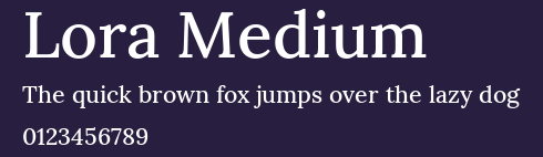 Lora Medium Preview
