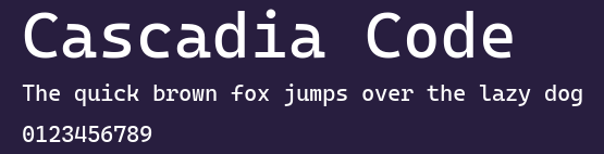 Cascadia Code Preview