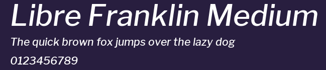 Libre Franklin Medium Preview