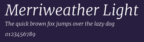 Merriweather Light Preview