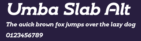 Umba Slab Alt Preview
