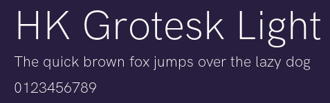 HK Grotesk Light Preview