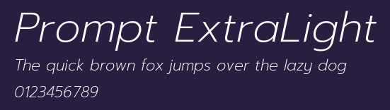 Prompt ExtraLight Preview