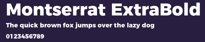 Montserrat ExtraBold Preview