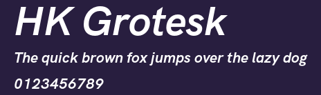 HK Grotesk Preview