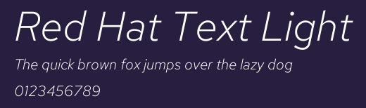 Red Hat Text Light Preview