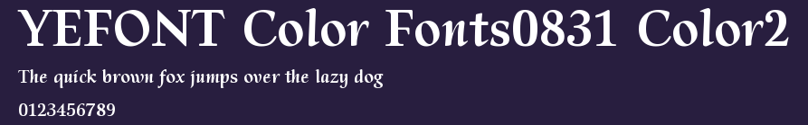 YEFONT Color Fonts0831 Color2 Preview