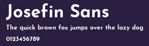 Josefin Sans Preview