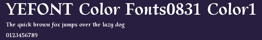 YEFONT Color Fonts0831 Color1 Preview