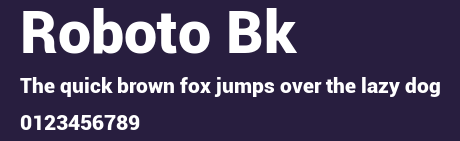 Roboto Bk Preview
