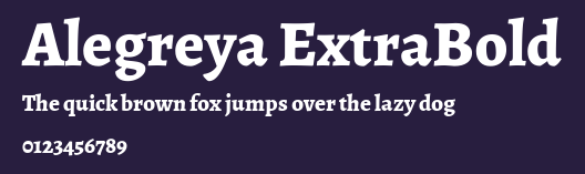 Alegreya ExtraBold Preview