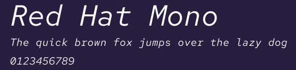 Red Hat Mono Preview