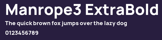 Manrope3 ExtraBold Preview