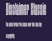 Disclaimer Classic Preview