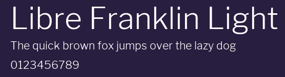 Libre Franklin Light Preview