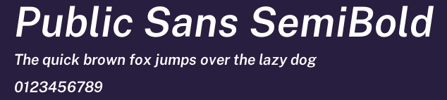 Public Sans SemiBold Preview